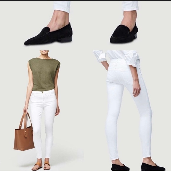 Frame Denim Women's 24 Crisp White Skinny Normcore Jeans - Picture 2 of 10